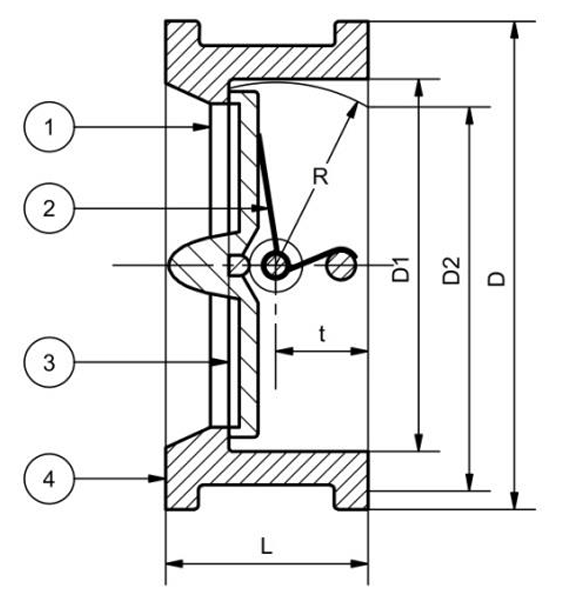 Stainless Steel Wafer Double Door Check Valve