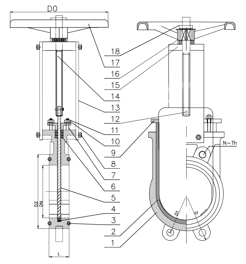 Bi-directional Wafer Knife Gate Valve